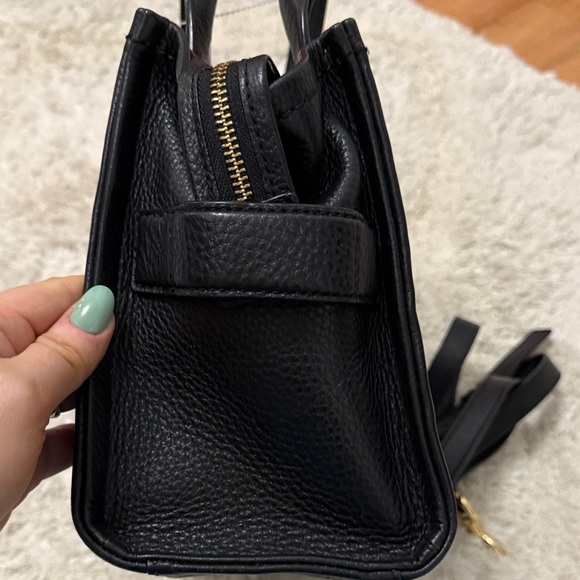 NWOT Marc Jacobs Small Black Leather Tote - Picture 3 of 10